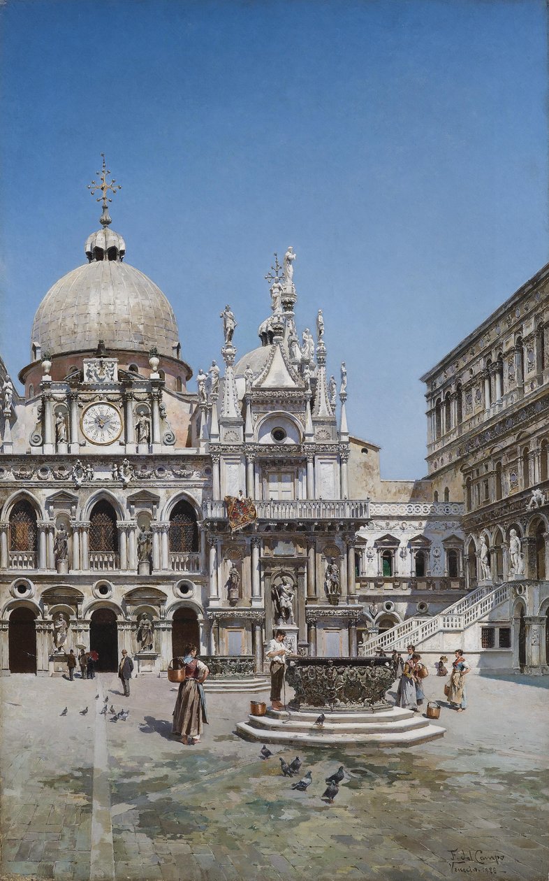 Hof des Dogenpalastes, Venedig von Federico del Campo