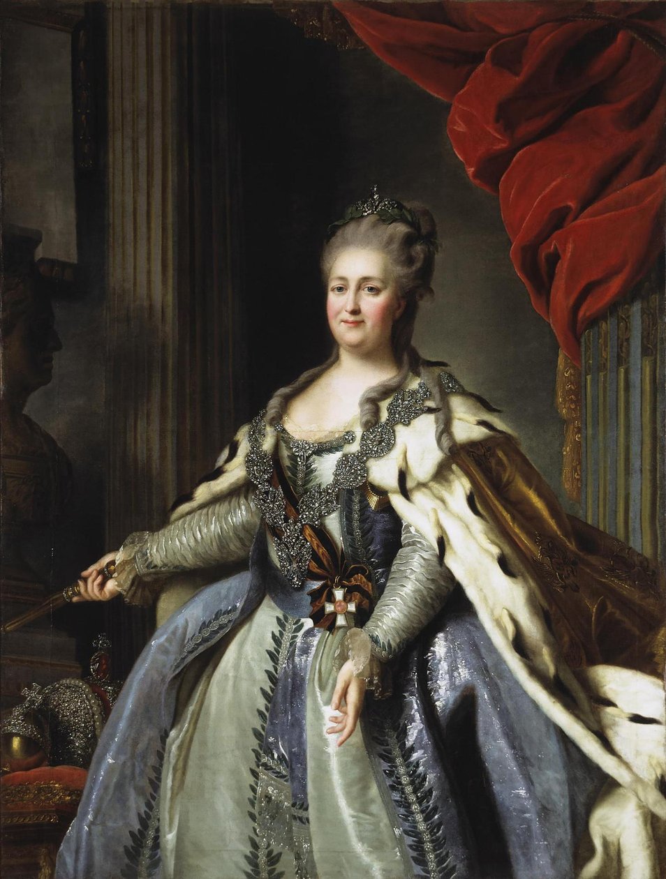 Porträt der Kaiserin Katharina II. 1729-1796, 1780er Jahre von Fedor Stepanovich Rokotov