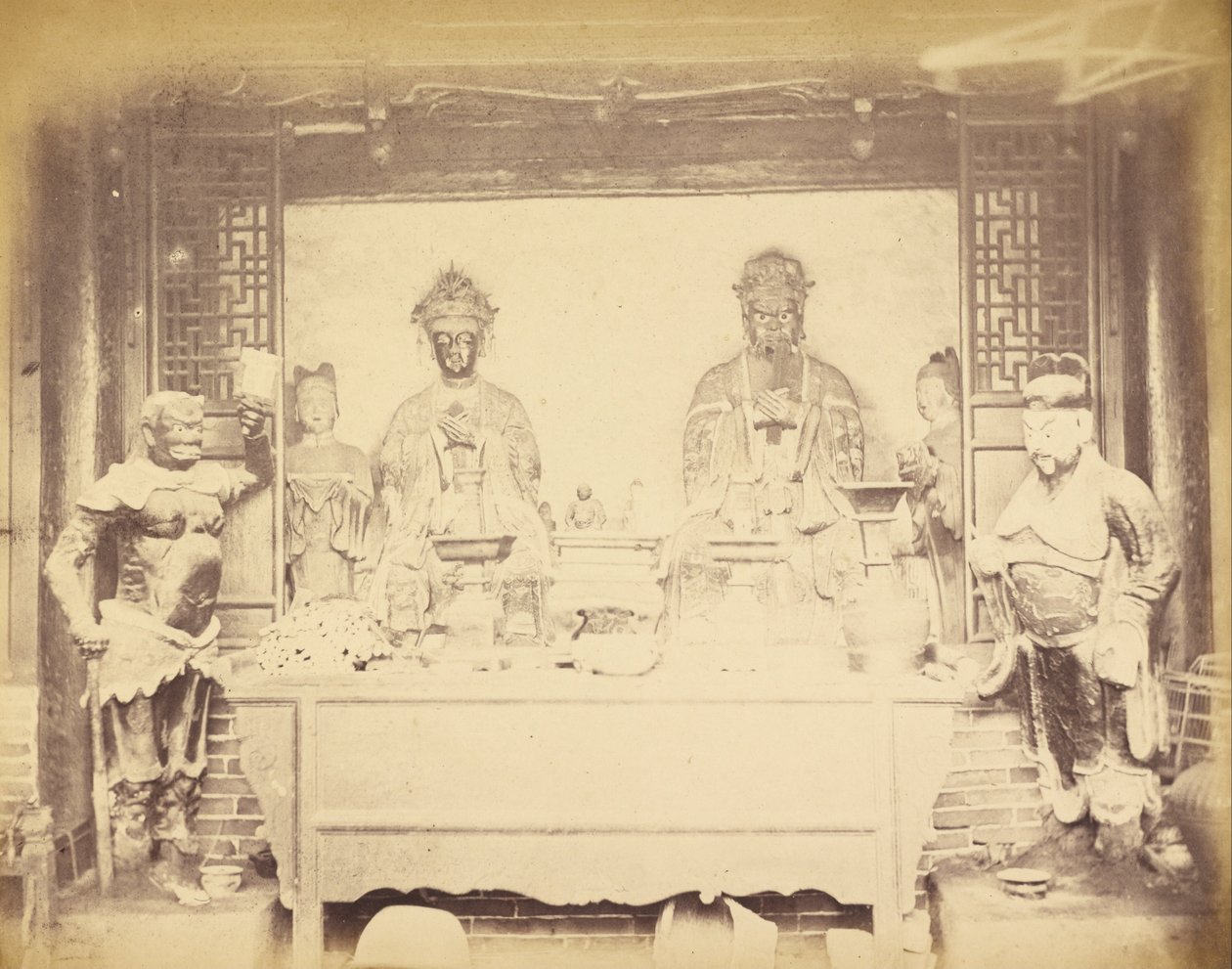Hauptquartierhaus, 1. Division, Pehtang, China, 1. August 1860 von Felice Beato