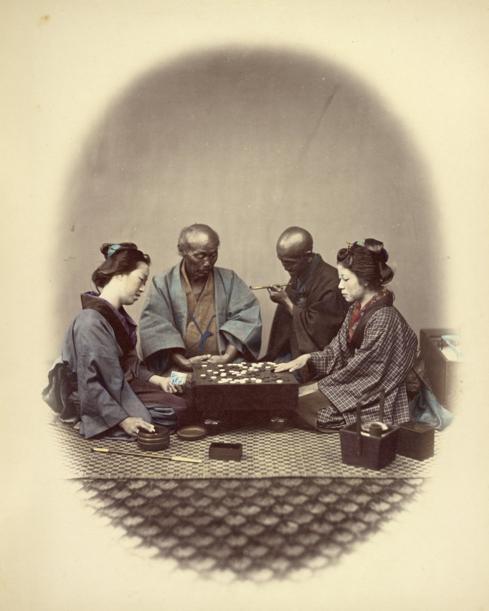 Japaner spielen Goobun von Felice Beato