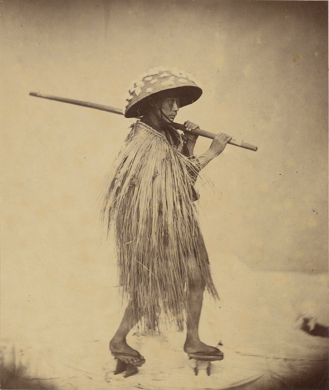 Japaner im Mackintosh, ca. 1865 von Felice Beato