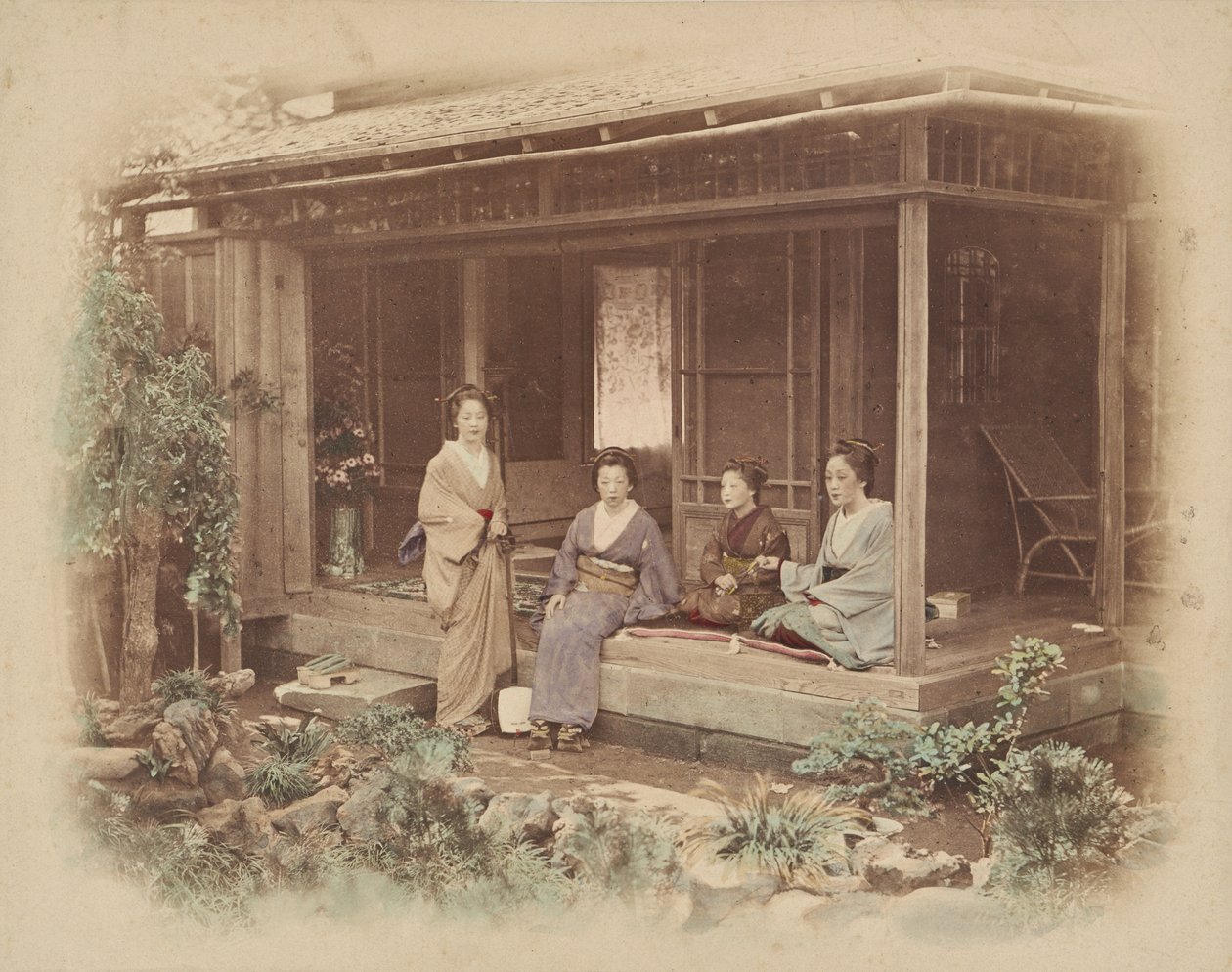 Japanische Frauen in einem Privathaus von Felice Beato
