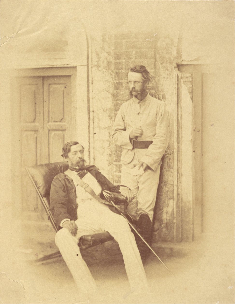 Generalleutnant Sir Robert Napier und Oberstleutnant William Wilberforce Harris Greathed, Bengalen von Felice Beato