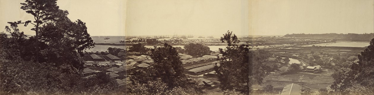 Panorama, Yokohama vom Gouverneurshügel von Felice Beato