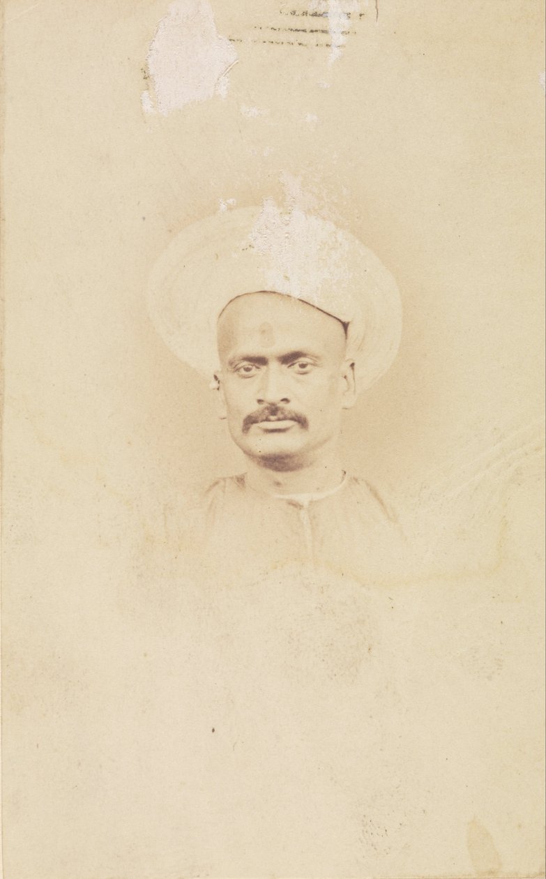 Sir Dinkur Rao, Premierminister des Maharadschas von Gwalior von Felice Beato
