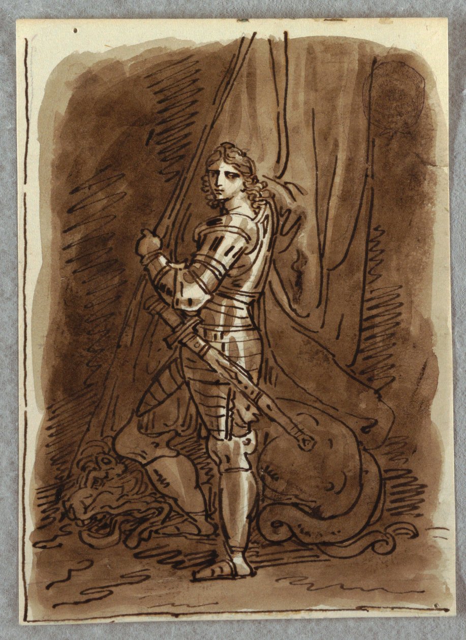 St. Georg, Detail (nach Dosso Dossi) von Felice Giani