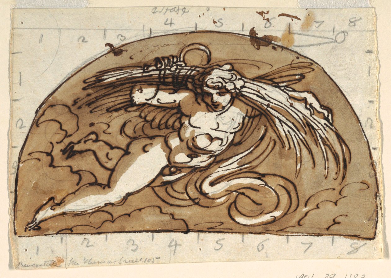 Sommer, Lunette für die Decke, Sala Ottagonale, Palazzo Milzetti, Faenza von Felice Giani