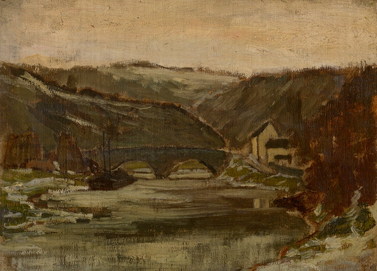 Brücke über den Fluss Lesse von Félicien Rops