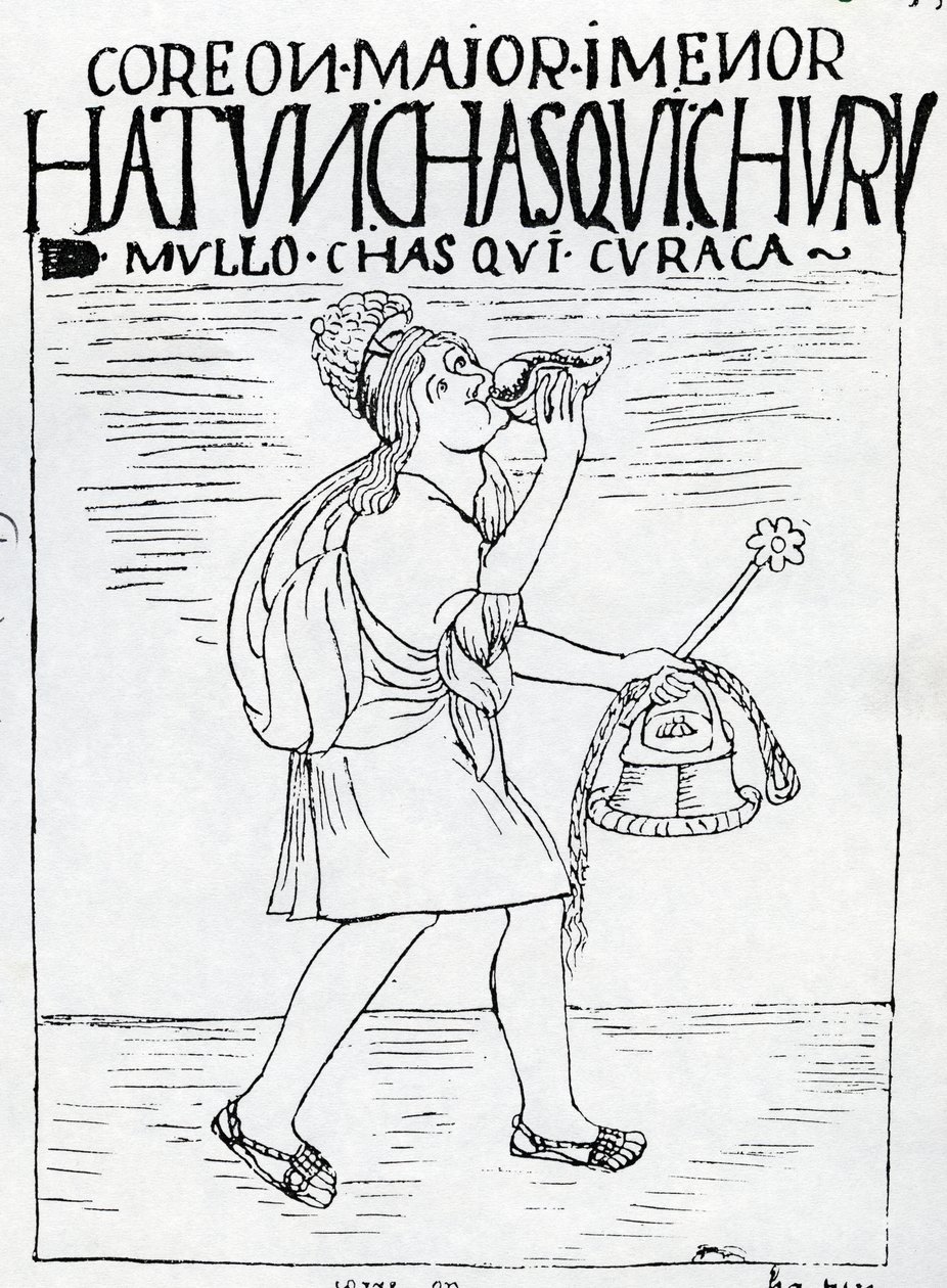 Dezember, der Monat des Sonnengottfestes von Felipe Huaman Poma de Ayala