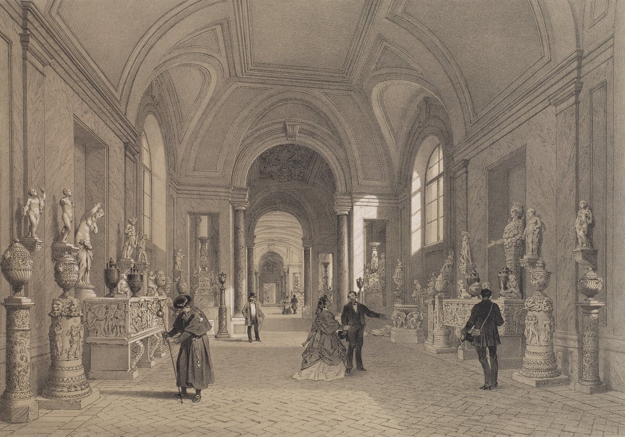 Vatikanische Museen, Galerie der Kandelaber, Rom, Illustration aus dem Album 