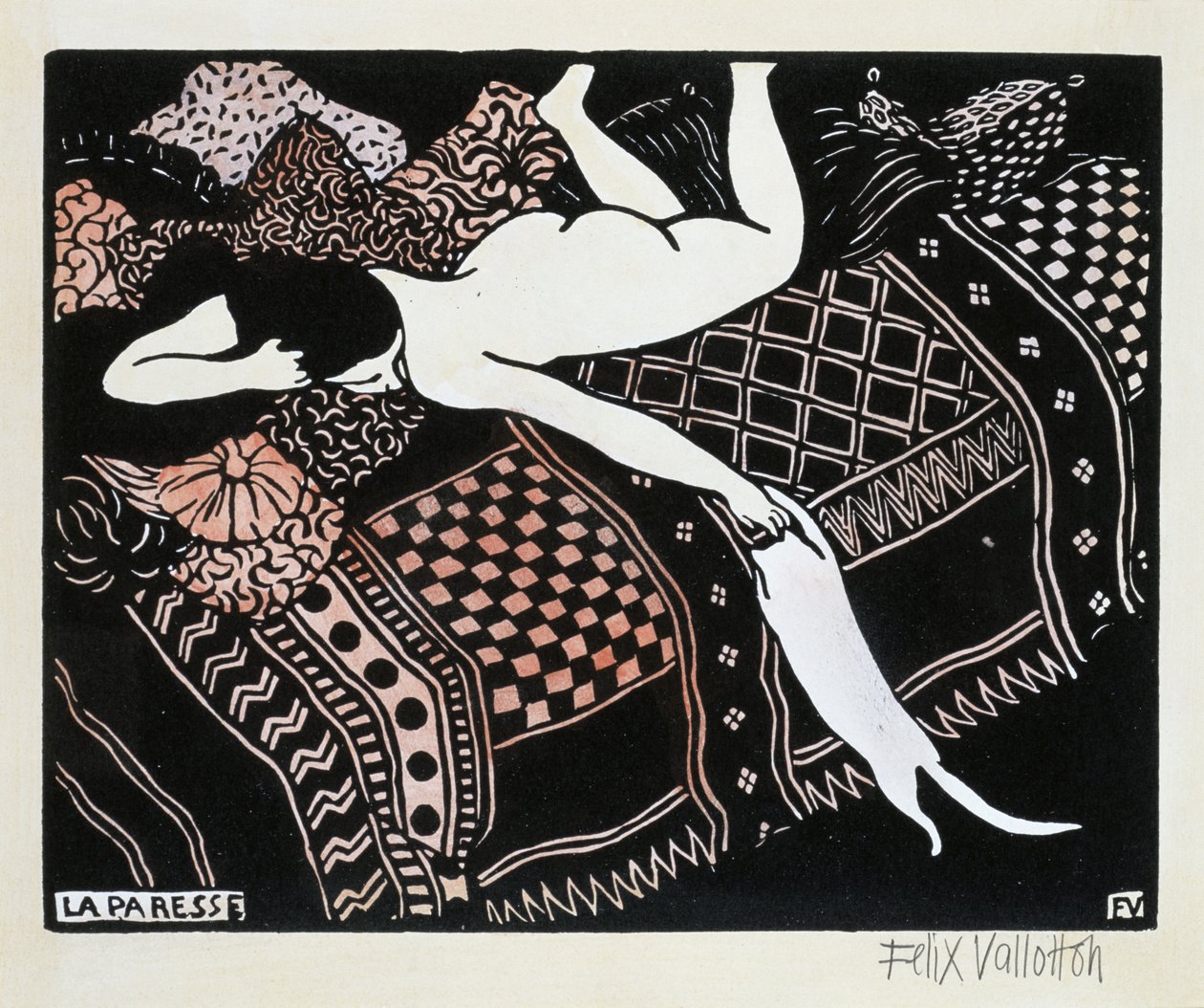 Die Faulheit, 1896 von Felix Edouard Vallotton