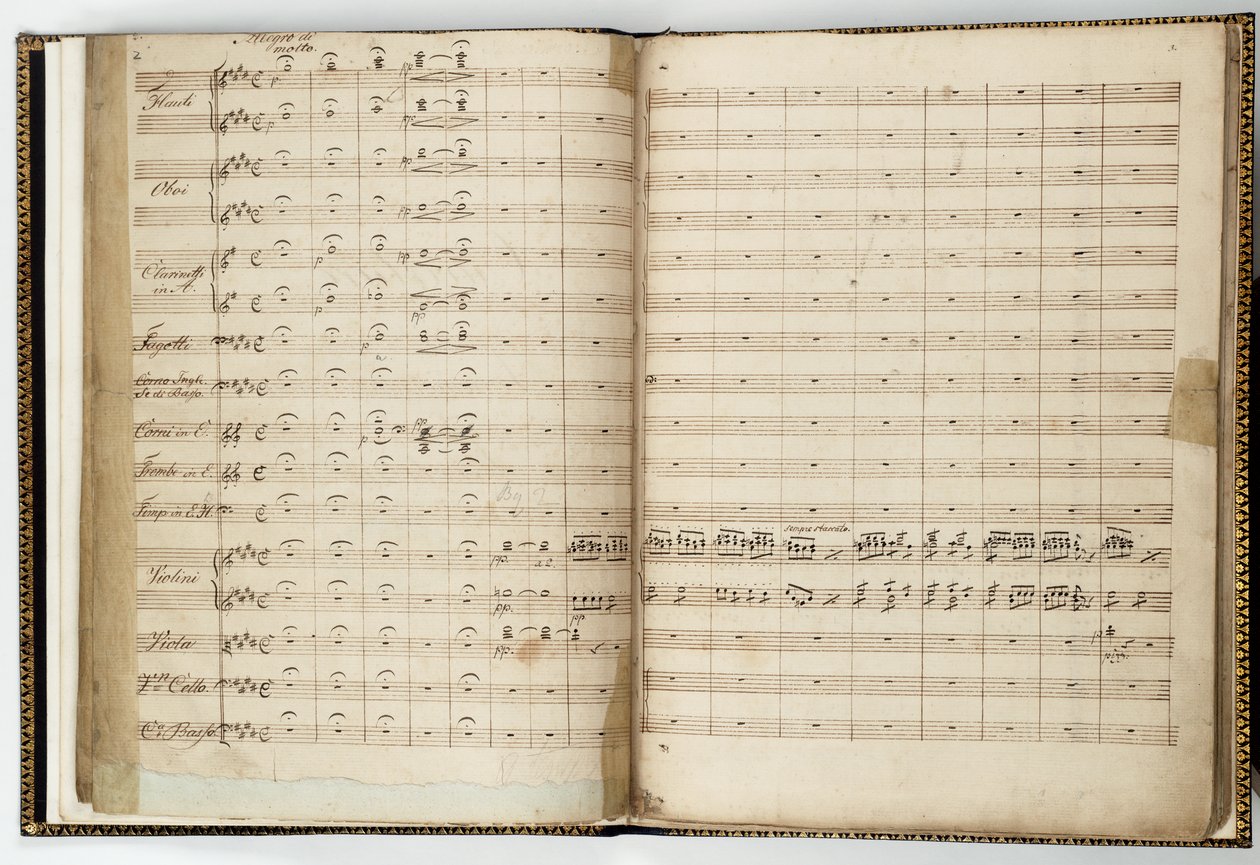 Manuskriptpartitur von "Ein Sommernachtstraum" von Felix Mendelssohn von Felix Bartholdy Mendelssohn