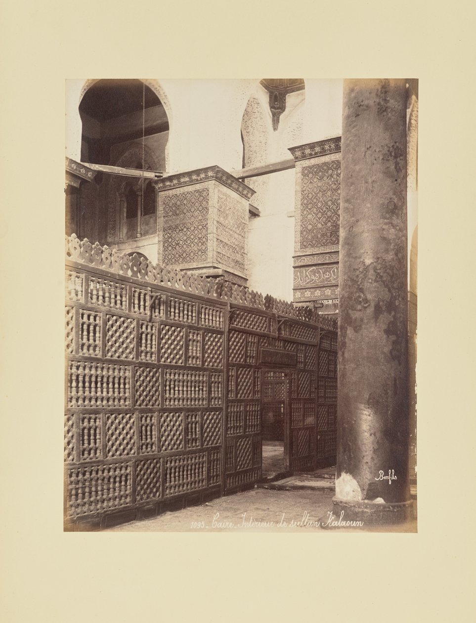 Kairo - Inneres des Sultans Kalaoun von Félix Bonfils
