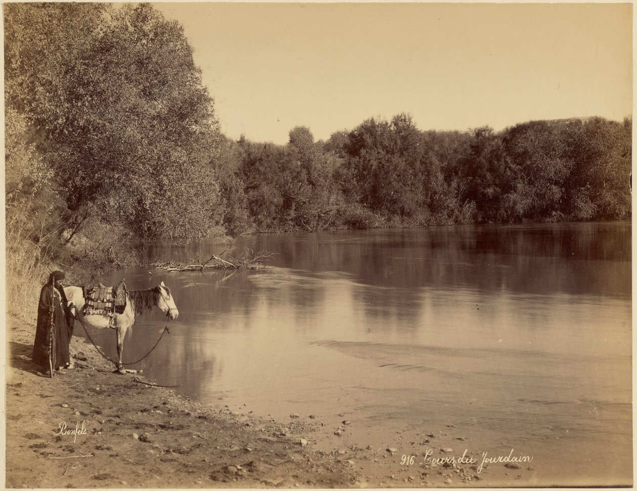 Lauf des Jordan von Félix Bonfils