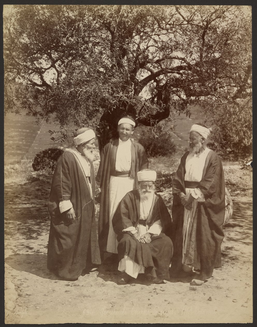 Gruppe von Drusen-Scheichs: Berg Karmel von Félix Bonfils