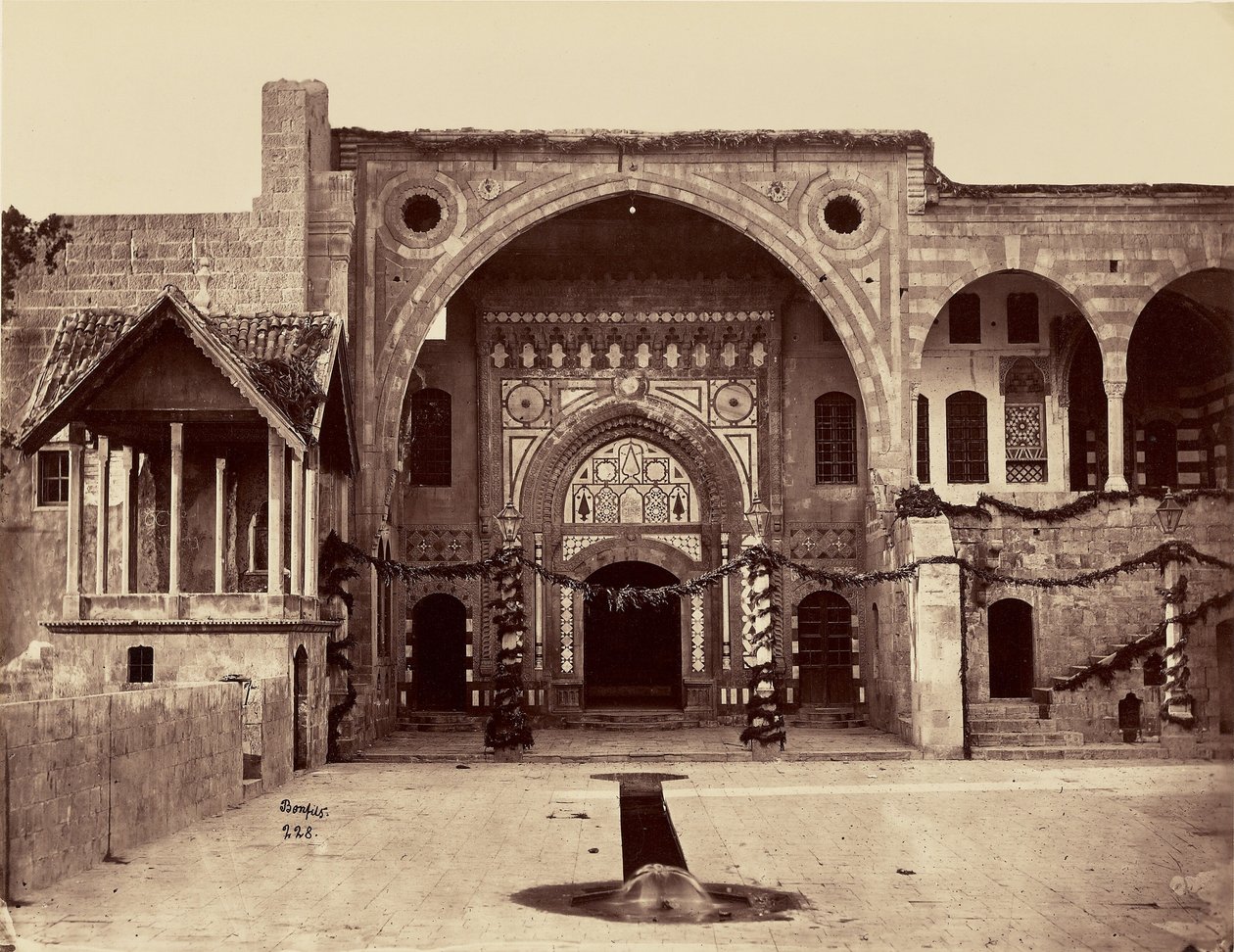 Innenraum eines Hauses (Damaskus) von Félix Bonfils