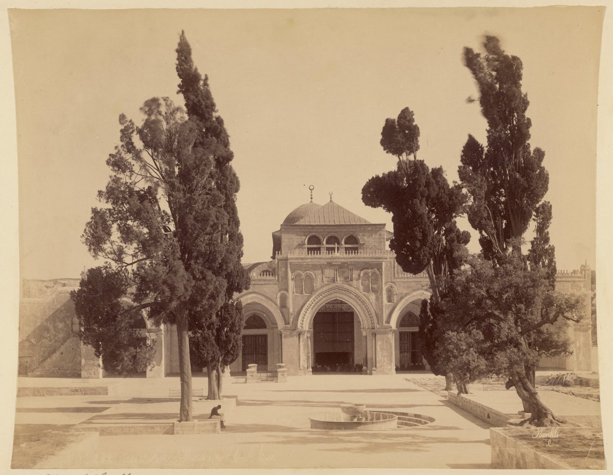 Moschee von El - Aksa von Félix Bonfils