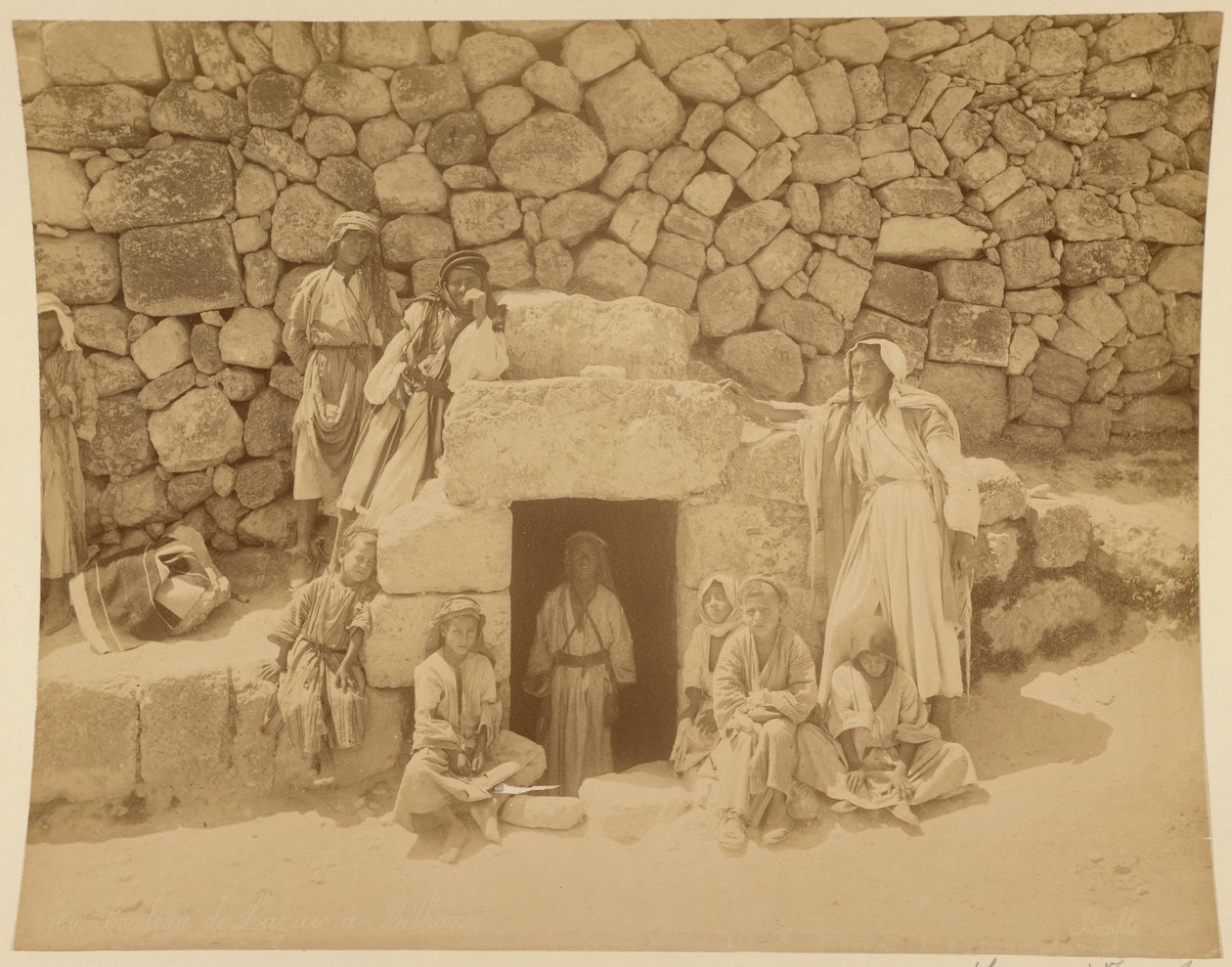 Grab von Lazarus in Bethanien von Félix Bonfils