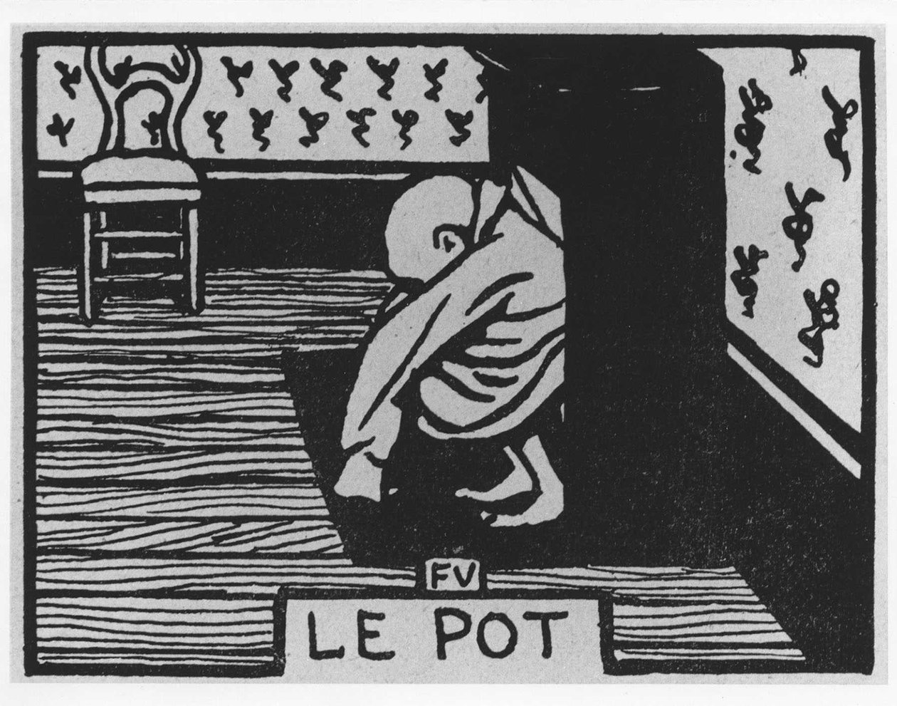 Karotte Poil: „le pot“, Jules Renard, Illustration von Felix Vallotton, ed. Flammarion. von Felix Edouard Vallotton