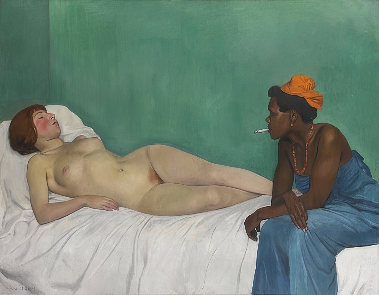La Blanche et la Noire (Die Weiße und die Schwarze) von Felix Edouard Vallotton