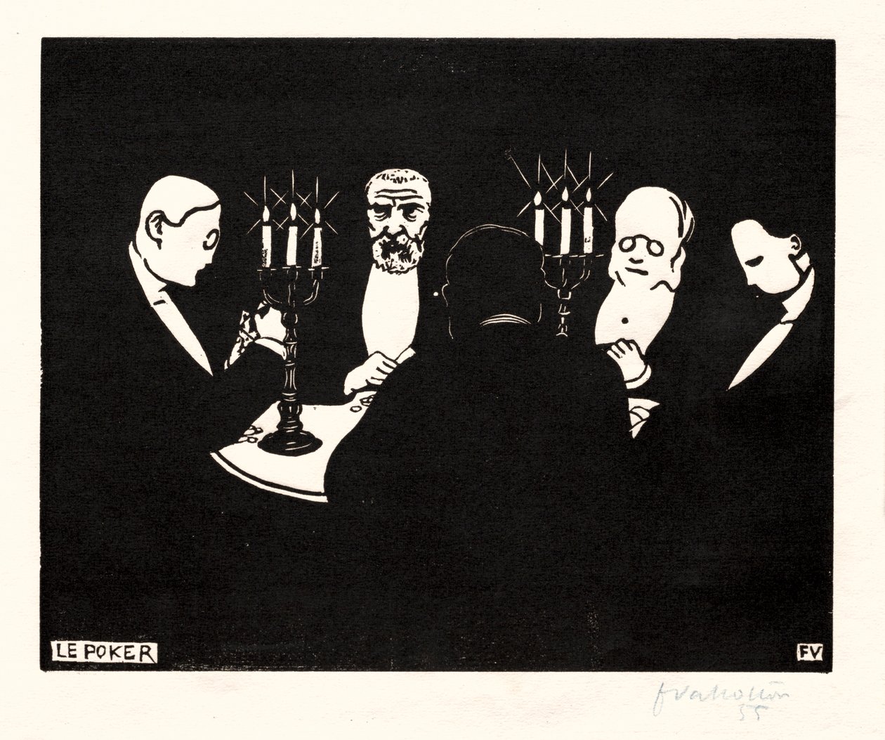 Poker, 1896 von Felix Edouard Vallotton