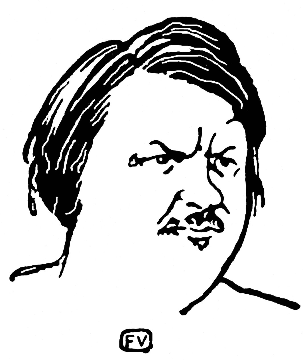 Porträt von Honoré de Balzac (1799-1850) von Felix Edouard Vallotton