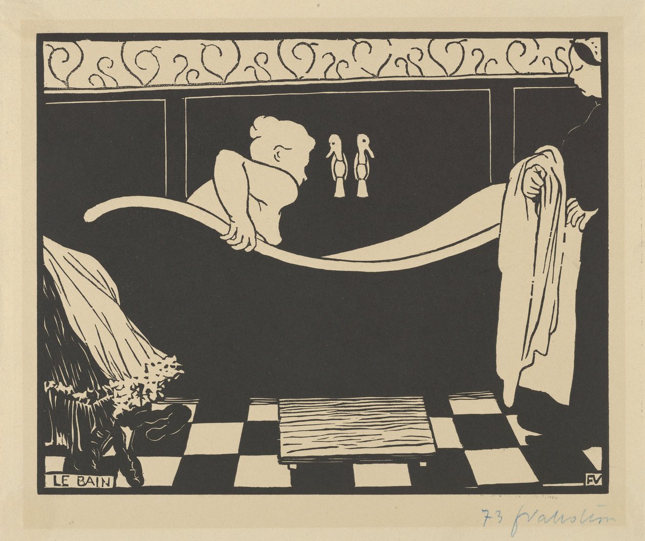Das Bad (Le Bain), 1894 von Felix Edouard Vallotton