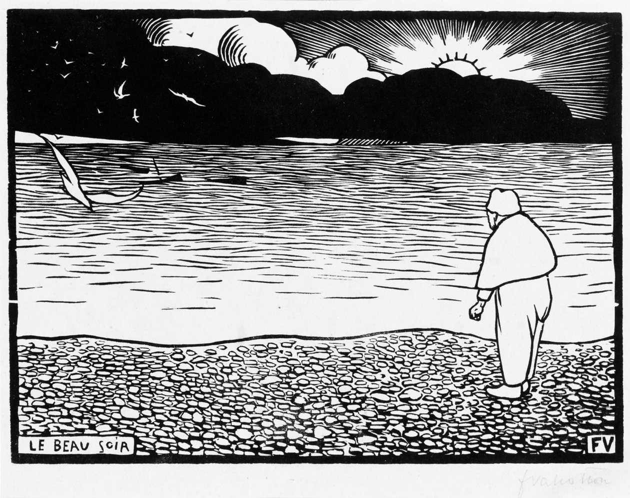 Der schöne Abend, 1892 von Felix Edouard Vallotton