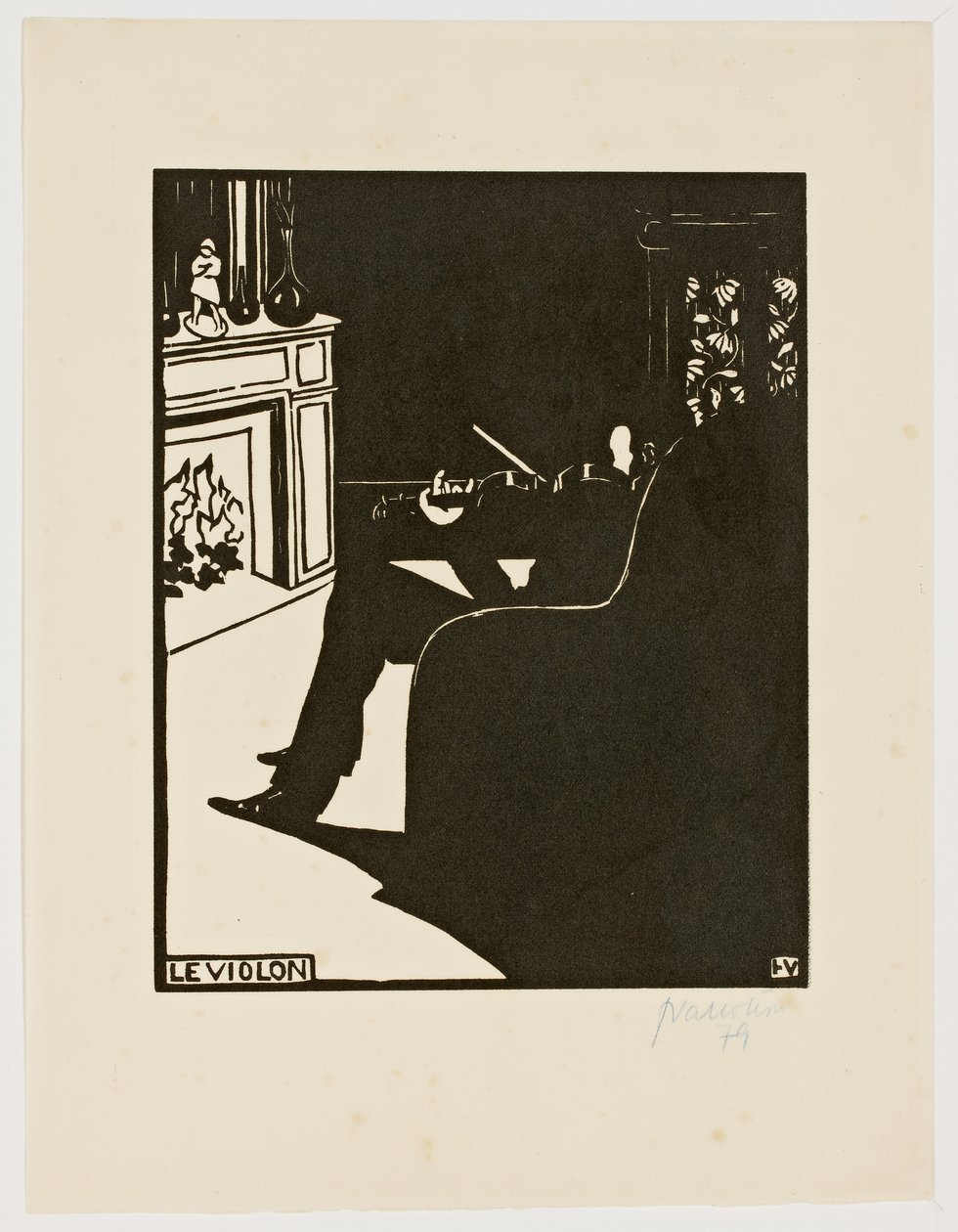 Die Violine, aus der Serie "Musikinstrumente", 1896-97 von Felix Edouard Vallotton