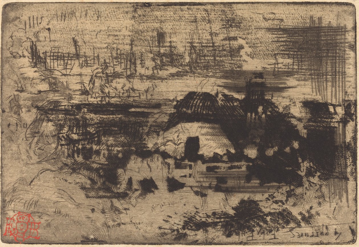 Chaumières anglaises (Englische Cottages) von Felix Hilaire Buhot