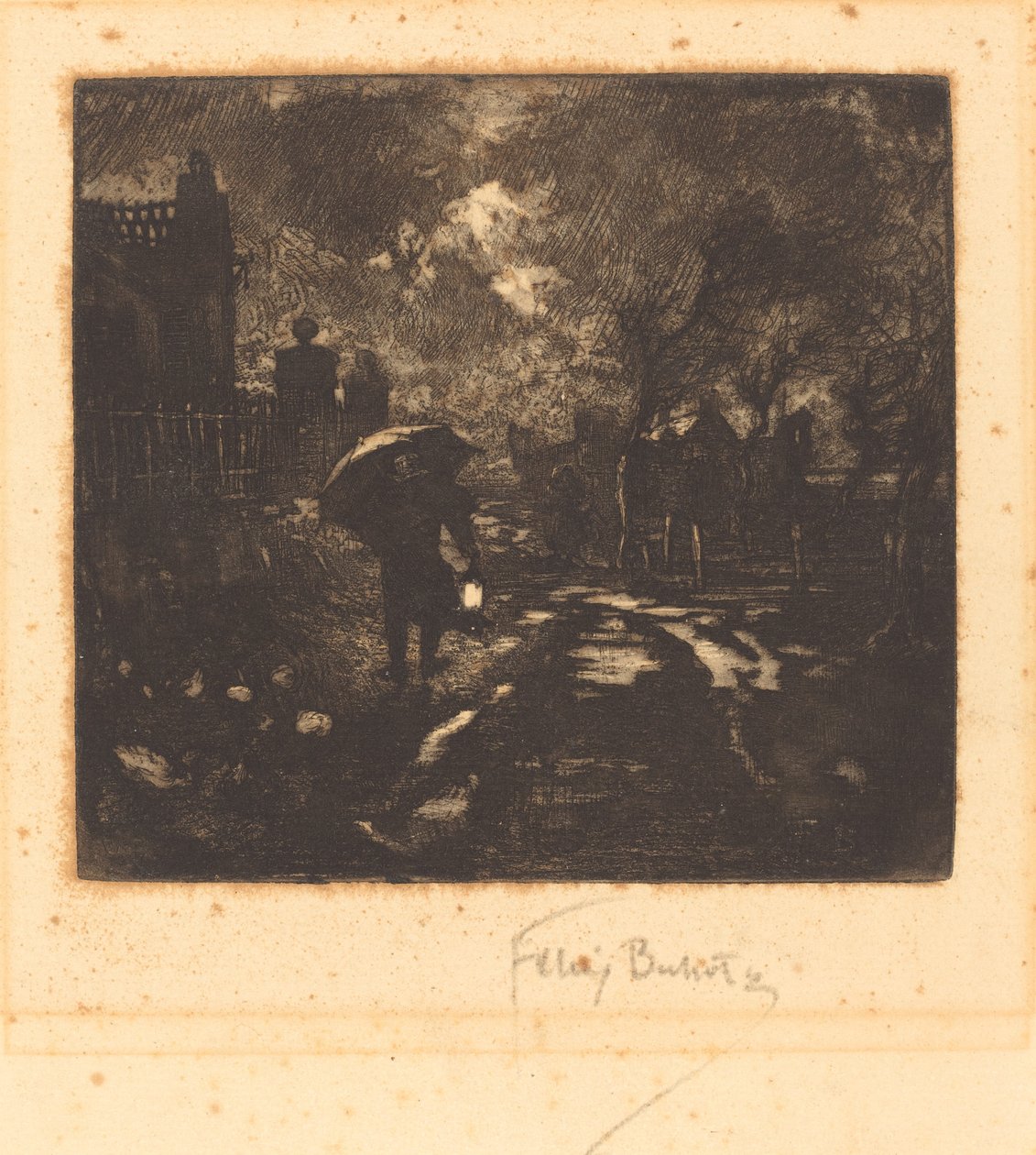 La Ronde de Nuit Nachtpatrouille, 1878 von Felix Hilaire Buhot