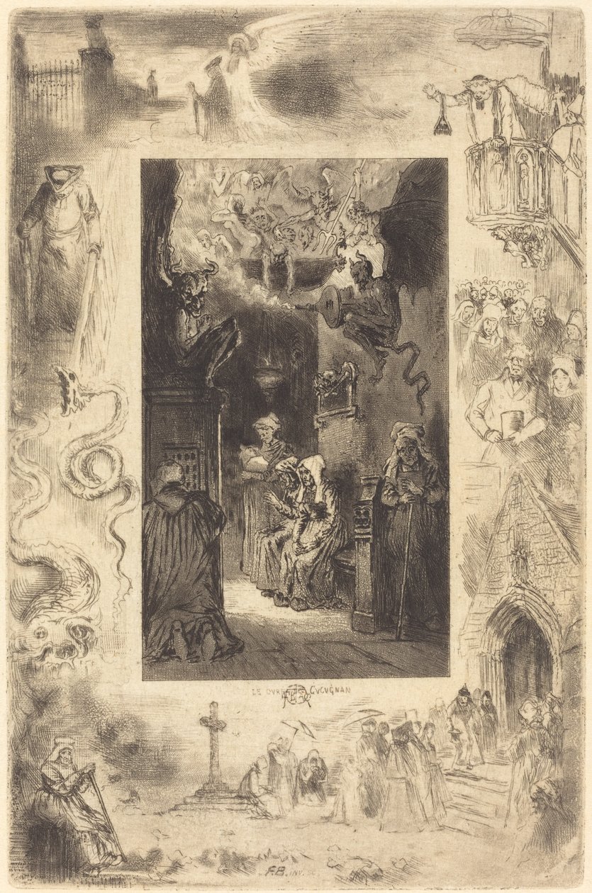 Der Pfarrer von Cucugnan, ca. 1885 von Felix Hilaire Buhot