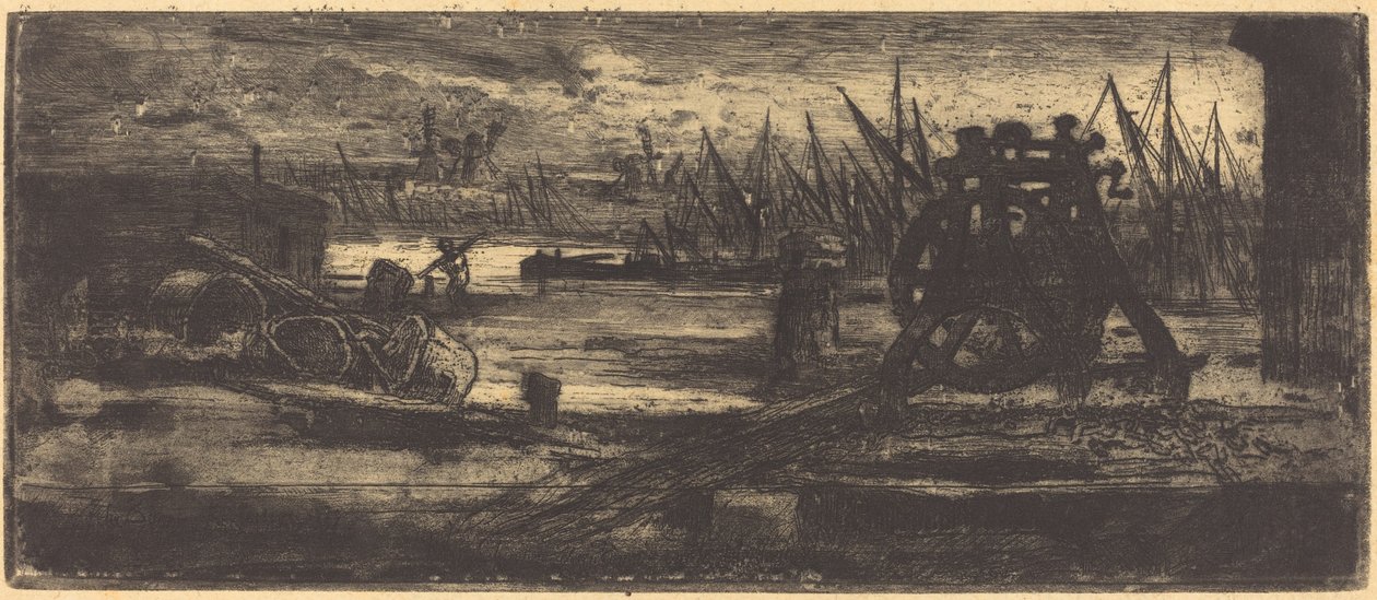 Un Vieux Chantier à Rochester von Felix Hilaire Buhot