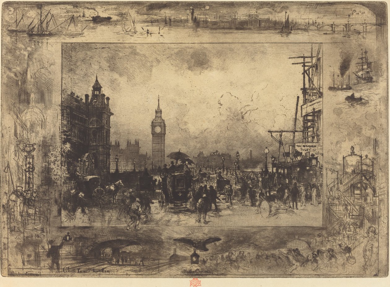 Westminster Brücke von Felix Hilaire Buhot