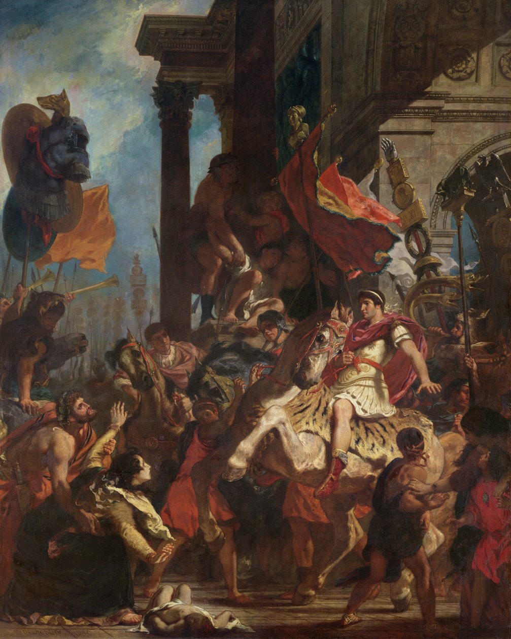 Die Gerechtigkeit von Trajan (53-117) 1840 von Ferdinand Victor Eugene Delacroix