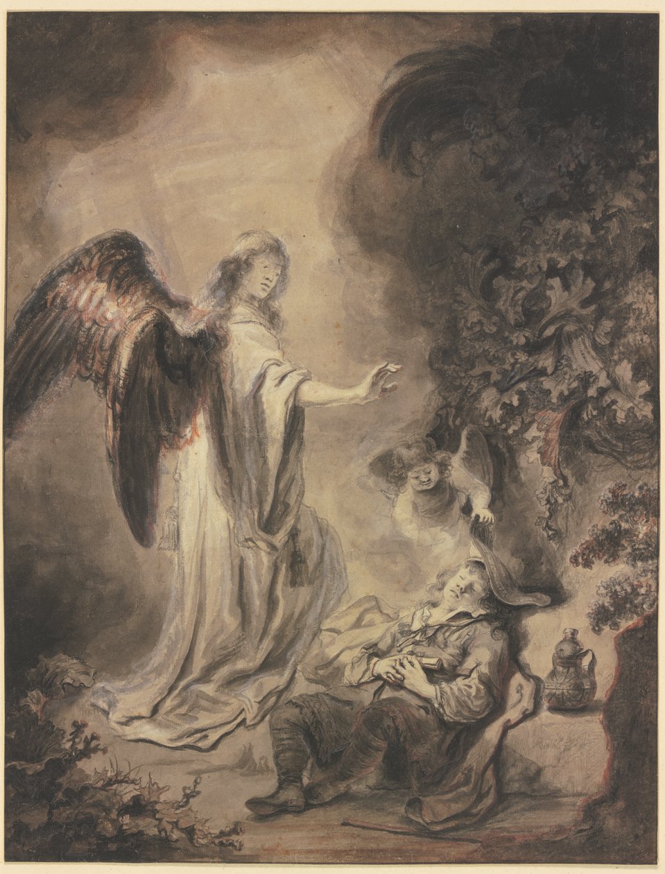 Der Engel erscheint Jakob im Traum von Ferdinand Bol