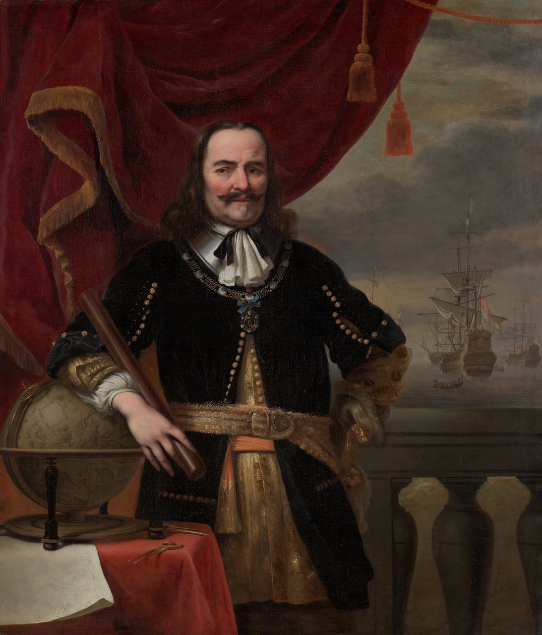 Porträt von Michiel de Ruyter (1607-1676) von Ferdinand Bol