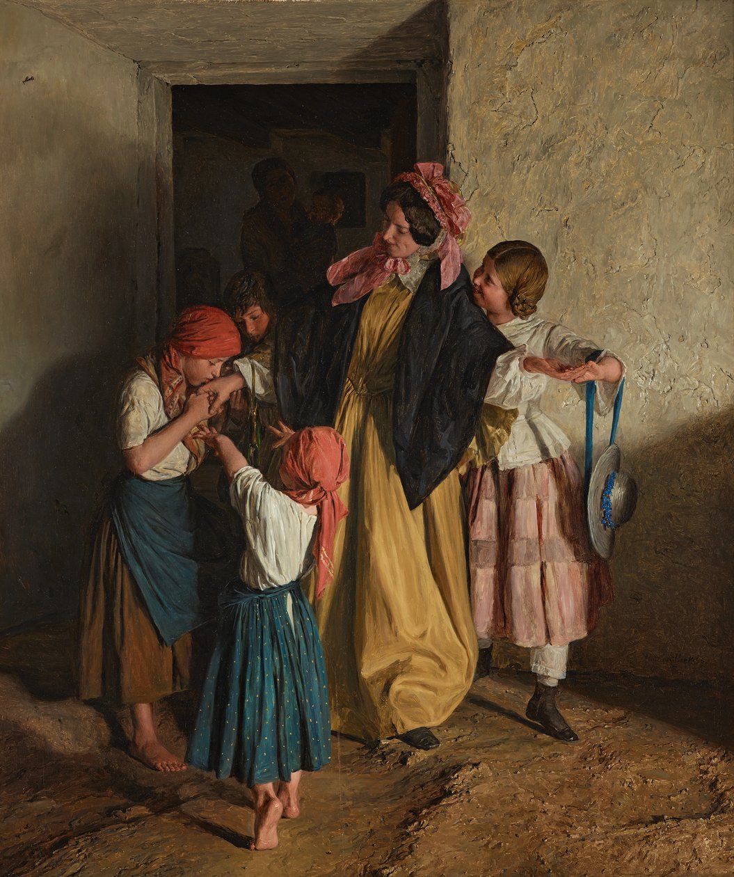 Der Abschied der Patin (Nach der Firmung) von Ferdinand Georg Waldmuller