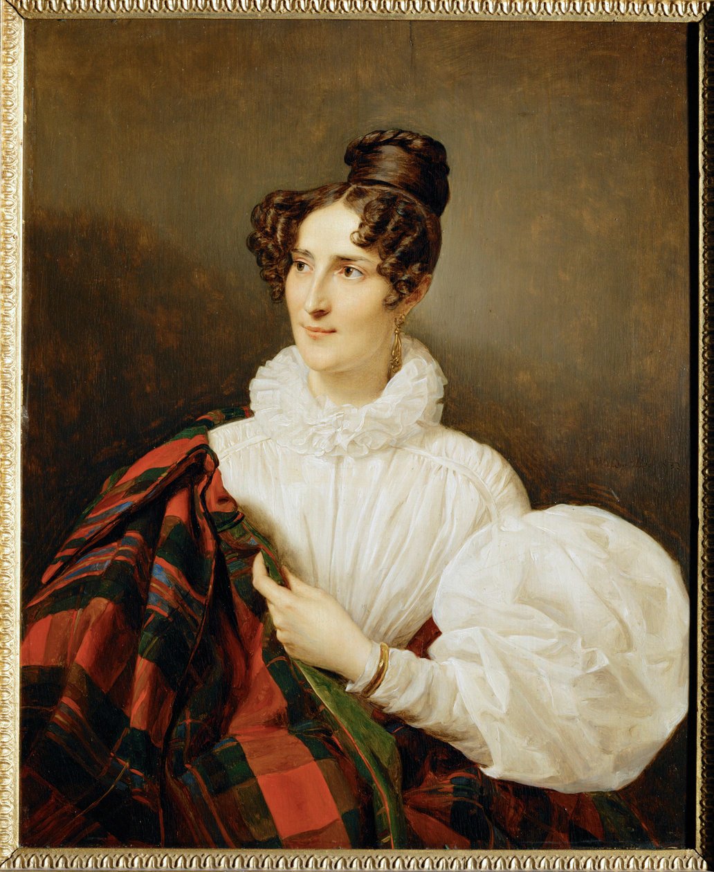 Dame in einem weißen Kleid von Ferdinand Georg Waldmuller