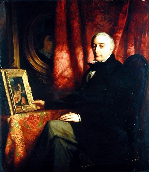 Porträt des Kunstsammlers Nicolaus Hudtwalcker, 1852 von Ferdinand Heilbuth