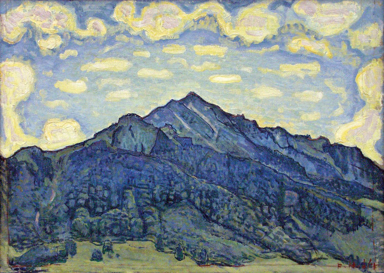 Landschaft der Schweizer Alpen von Ferdinand Hodler