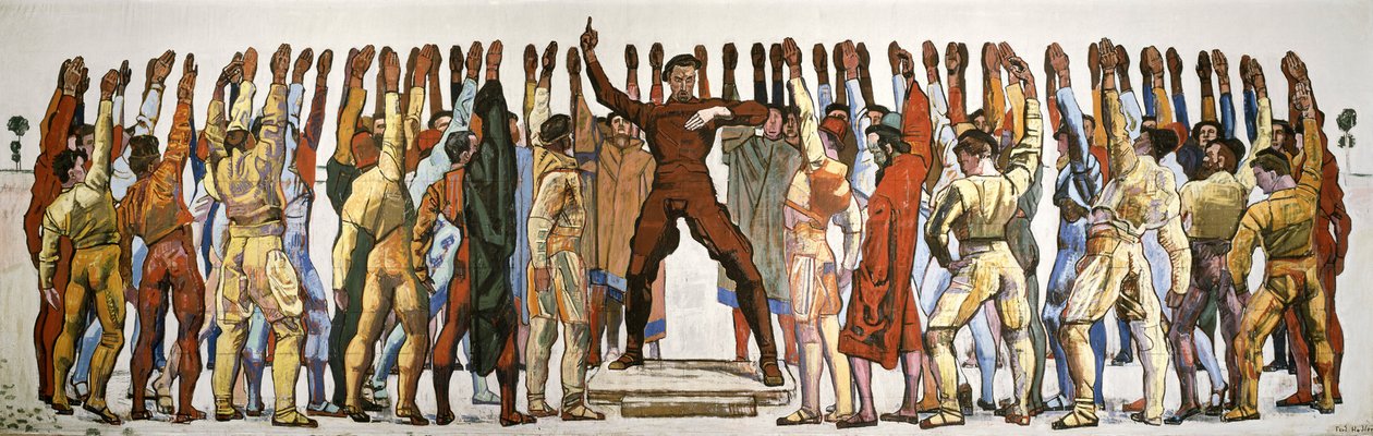 Einstimmigkeit (Der Eid). Zweite Version von Hodler, Ferdinand (1853-1918). Öl auf Leinwand von Ferdinand Hodler
