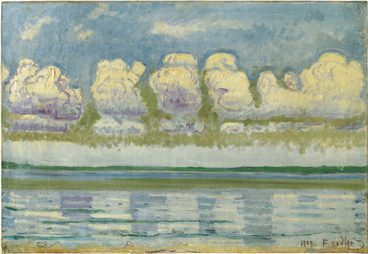 Blick auf den Genfersee und den Schweizer Jura von Ferdinand Hodler