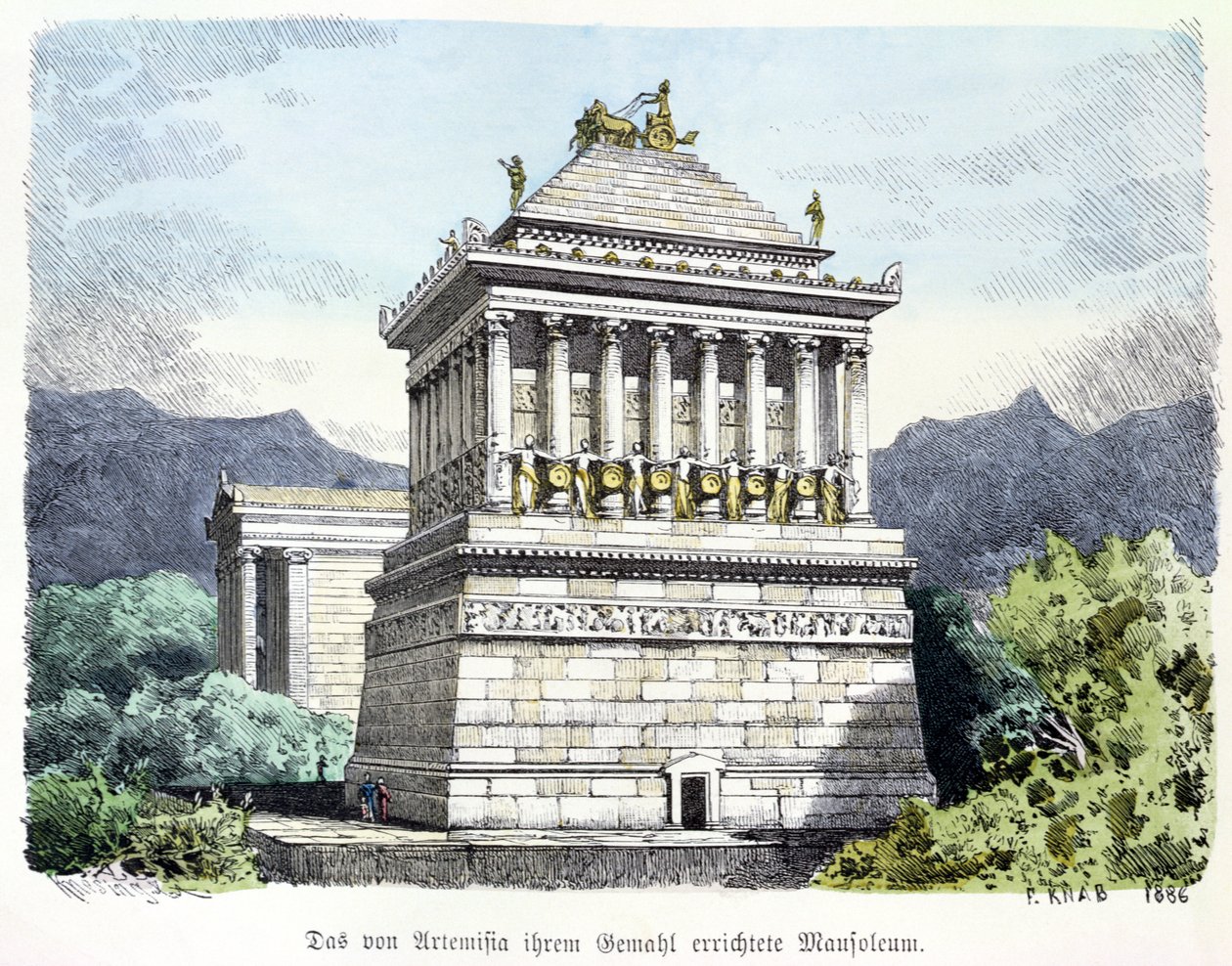 Das Mausoleum von Halikarnassos, aus einer Serie der 