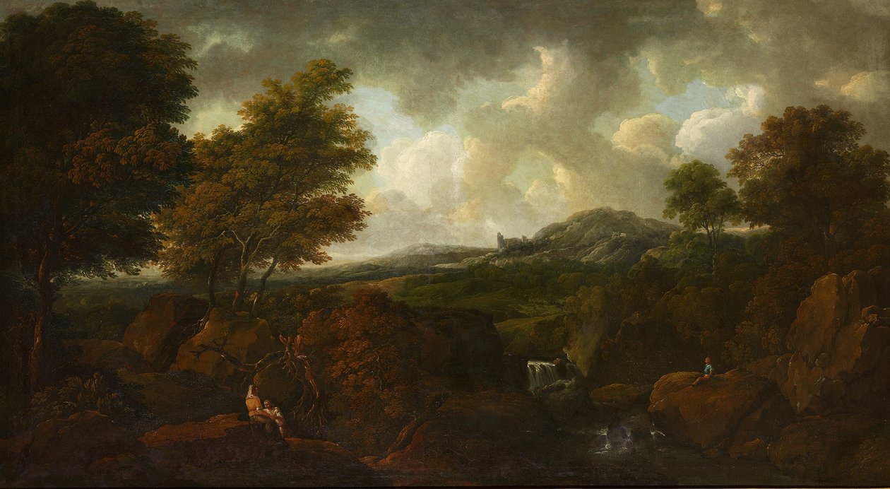Landschaft mit Wasserfall von Ferdinand Kobell