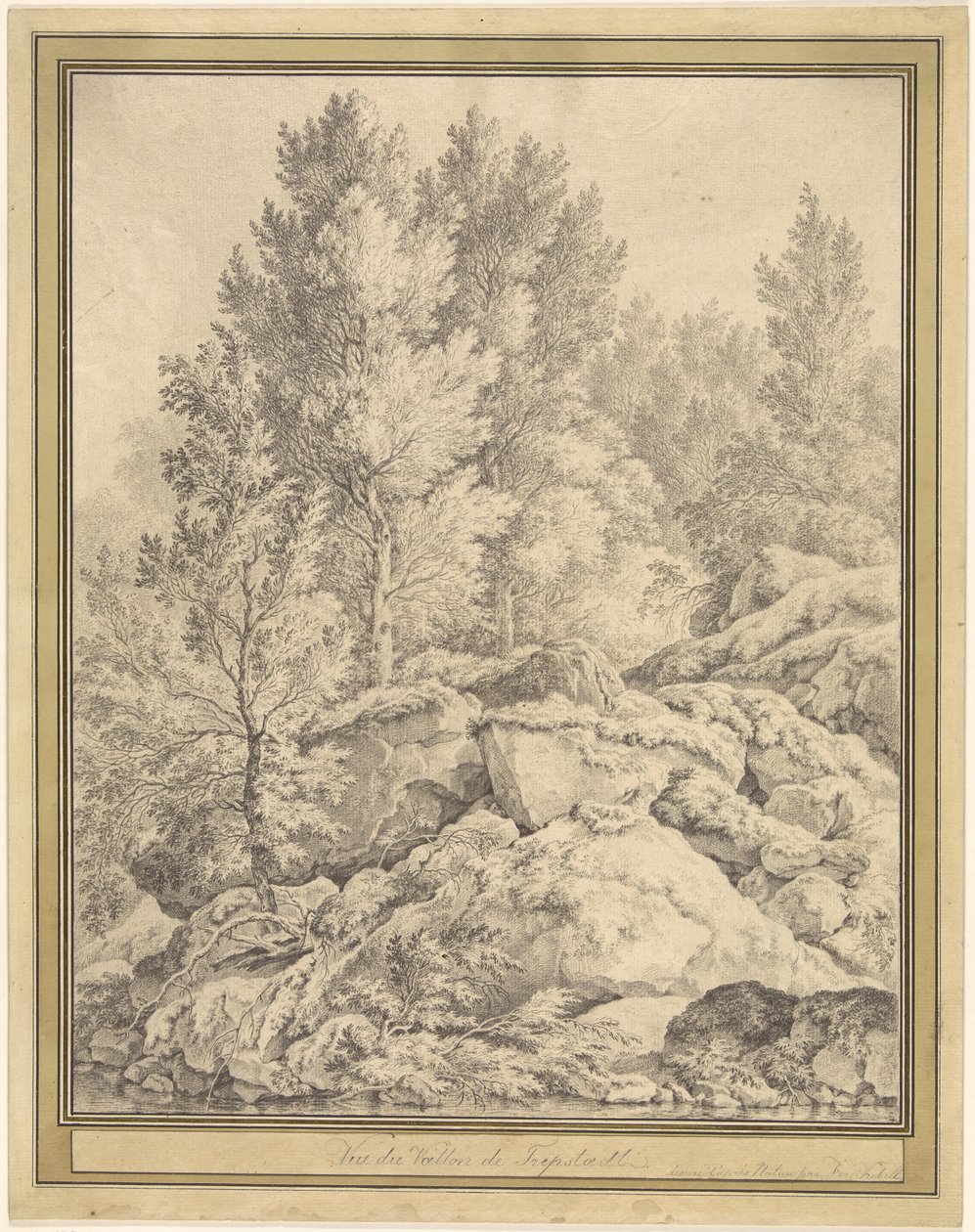 Blick auf das Tal von Trippstadt in der Pfalz von Ferdinand Kobell