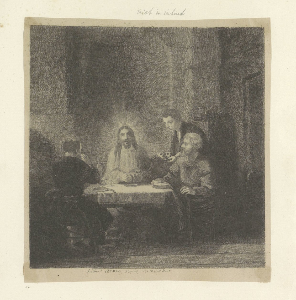 Mahlzeit in Emmaus von Ferdinand Lehman