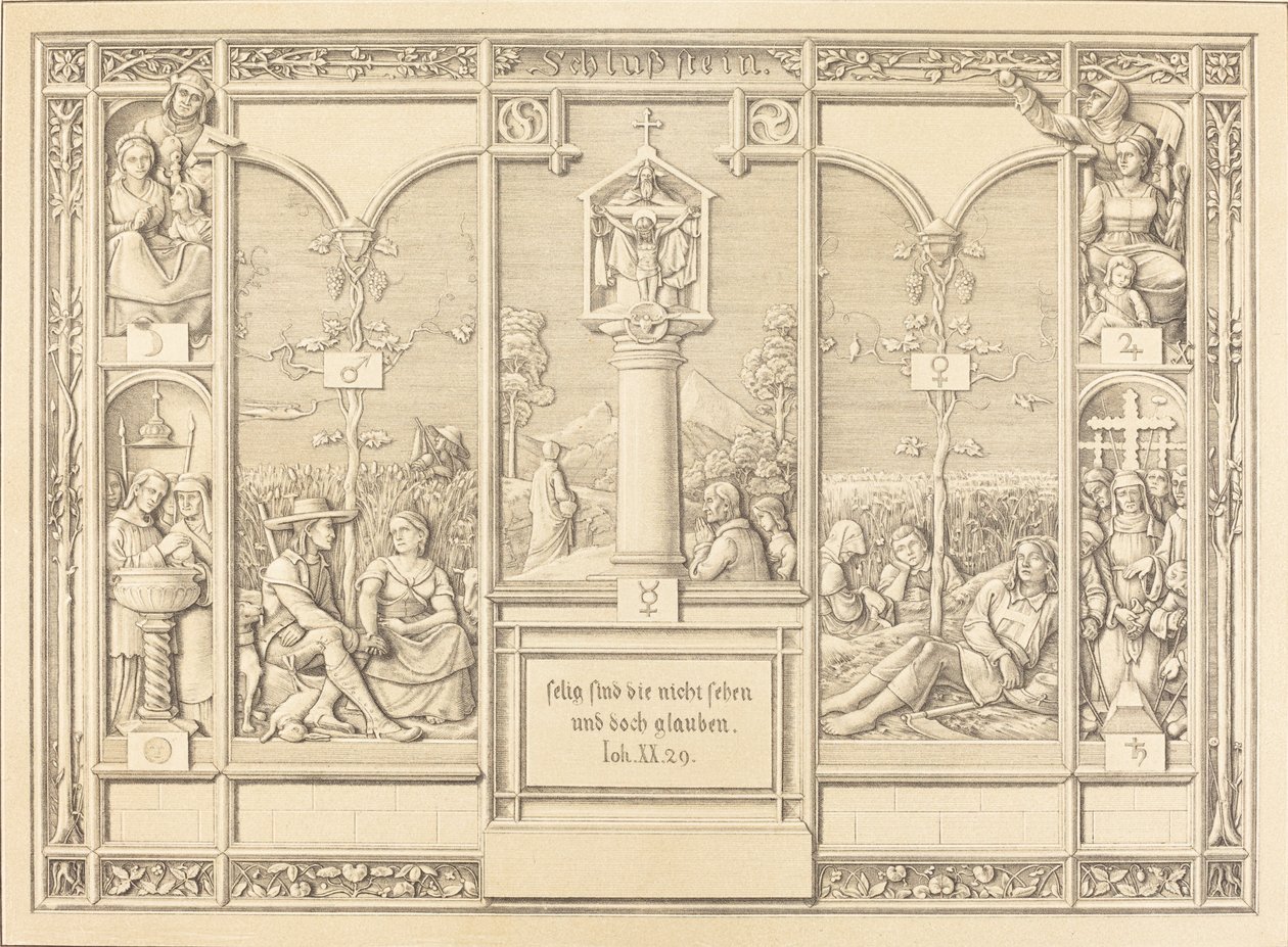 Schlussvignette: Selig sind die nicht sehen und doch glauben von Ferdinand Olivier