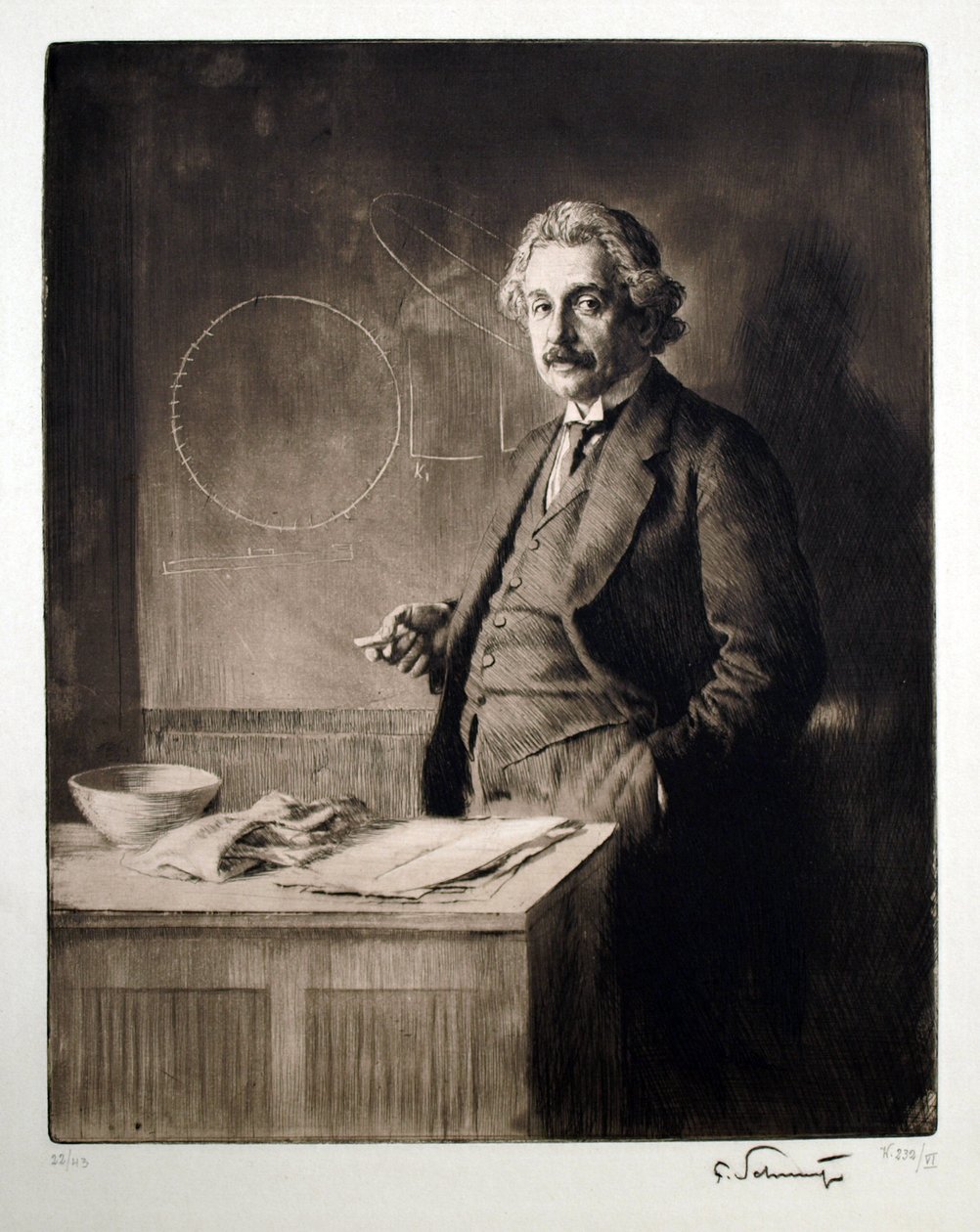 Porträt von Albert Einstein (1879-1955) von Ferdinand Schmutzer