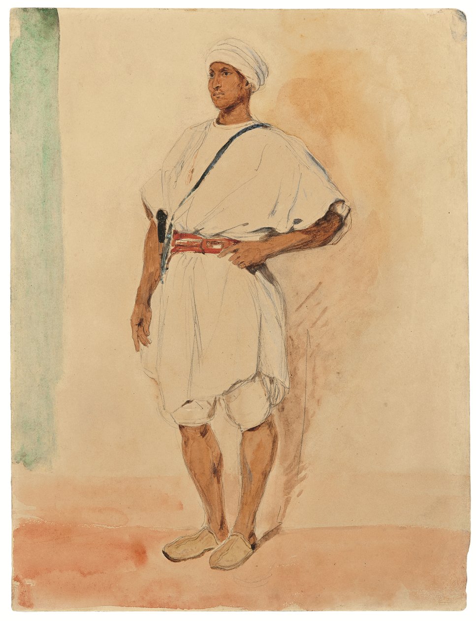 Ein stehender Marokkaner von Ferdinand Victor Eugene Delacroix